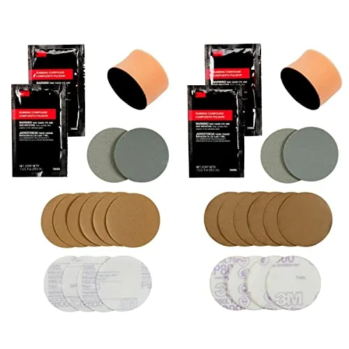 3M Headlight Lens Restoration Kit, 39084F2, 2-Pack
