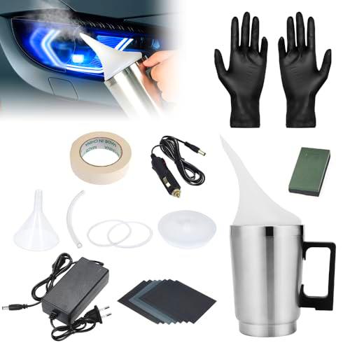 Afenau Juego de pulido de faros, 18 unidades, juego de reparación de faros reutilizables