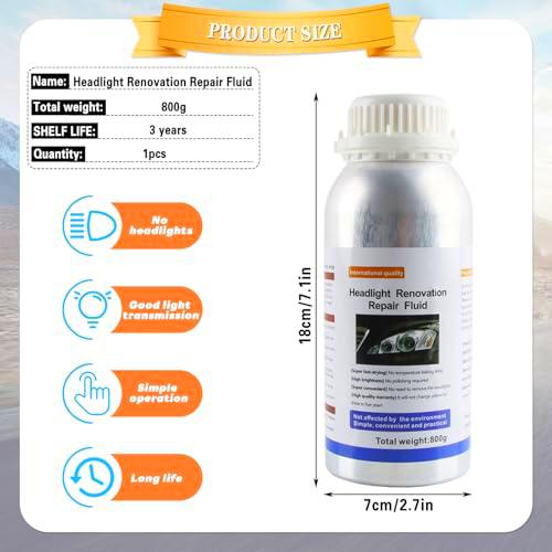 dellyy 800g Kit de Mantenimiento de Faros para automóviles