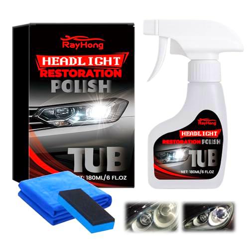 exatta Kit Restaurador de Faros 180 ml, Kit de Pulido de Faros de Coche