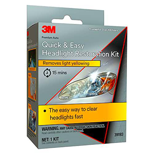 3M Kit de restauración de faros delanteros rápido y fácil