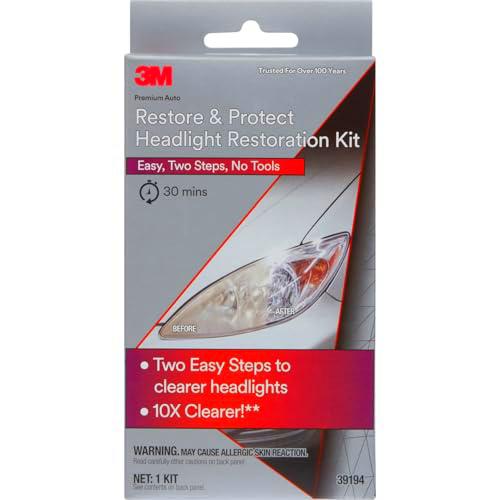 3M Kit de restauración y protección automática, faros más claros en 2 sencillos pasos, 39194
