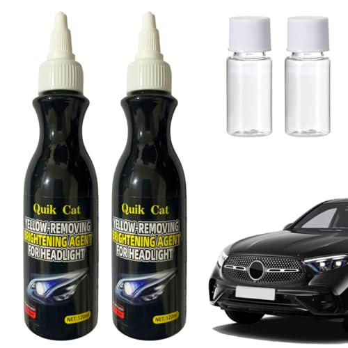 YUPZAR 2 Piezas Kit Pulir Faros Coche,Con Pincel,Elimina el Amarilleamiento